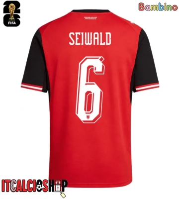 Austria Nicolas Seiwald #6 Prima Maglia Bambino Mondiali 2026 Manica Corta (+ Pantaloni corti)